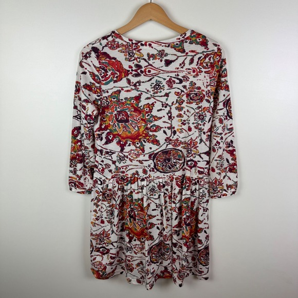 Peruvian Connection Goa Tunic in Pearl Sz XS Dress Floral Colorful Boho Festival - Picture 5 of 12